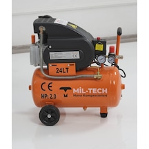 Mil-Tech 24 LT 2 Hp 8 Bar Hava Kompresörü