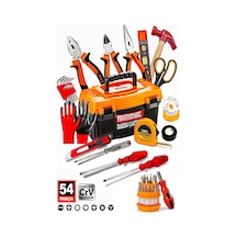 54parça Kargaburun,bits,pense,3metre, Çekiç,yıldız Ve Düz Tornavida Set Her İşe Uygun,tek Bir Set
