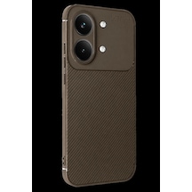 Xiaomi Poco X8 Pro Max Auto Focus Karbon Kapak - Kahverengi Diğer