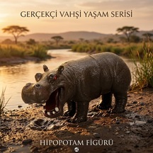 Yumuşak Soft Sesli Vahşi Hayvanlar Dünyası 27 Cm - Gerçekçi Su Aygırı Hipopotam Lisinya