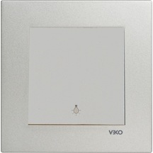 Viko Artline Novella Saten Light Yaylı Anahtar Çerçeveli