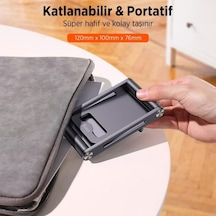 Alüminyum Katlanabilir Metal Masaüstü Telefon Tutucu Standı Uzay Grisi Acı Kahverengi