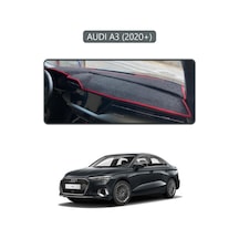 Audi A3 2020+ Torpido Koruma Halısı Gri Kenar