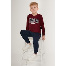 U.s. Polo Assn Patterned Kırmızı Erkek Çocuk Eşofman Takımı