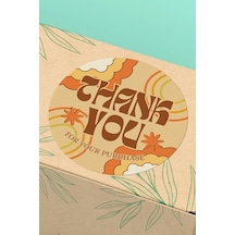 90 Adet Thank You Teşekkür Etiketi Retro Vintage 3x3cm St2054 Çok Renkli