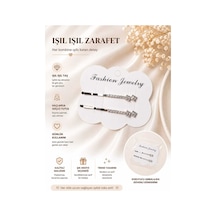 Gümüş Renk Işıltılı Taşlı Saç Tokası Modelleri - Farklı Set Seçenekli Çok Renkli