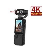 4k Vlog Kamera Wifi Bağlantılı 180 Dönebilen Lensli Dijital Video Kamera Stabil Çekim 2.0" Ips Ekran