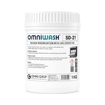Omniwash Sd-21 Bulaşık Makineleri İçin Konsantre Kir Ve Leke Çözücü Toz 1 Kg