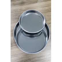 Paslanmaz Çelik 3 Lü Fırın Tepsisi Üçlü Tepsi Gri