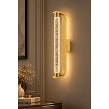 Premıum Modern Gold Led Duvar Apliği 3 Renk Dekoratif Duvar Aydınlatması 8w 45 Cm