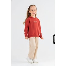 Xo Kids Kız Çocuk 2li Kombin Takım 8-14 Yaş Set0388 Ekru
