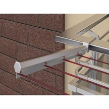 Balkon Çamaşır Kurutma Askısı Kare Küpeşte 60x25 Metalik Gümüş Renk Gümüş
