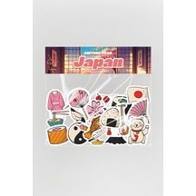 Japon Temalı Kültürel 42 Adet Sticker Paketi Japonya Laptop Termos Telefon Etiket Seti