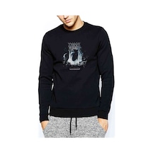 Carach Angren Stratarmontanur Baskılı Siyah Erkek Örme Sweatshirt