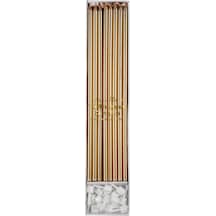 Meri Meri - Gold Long Candles - Uzun Altın Mum