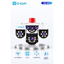 O-kam Ok-250 Premium W 4 Lensli Wi-fi Ptz Güvenlik Kamerası