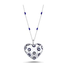 Kalpli Nazar Boncuklu Enamel Kolye (498185193)