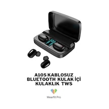 Wearfitpro A10s Kablosuz Bluetooth 5.0 Şarj Göstergesi Ekranlı Kulak İçi Kulaklık