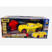 Uzaktan Kumandalı Şimşek Mcqueen Taksi Araba Pilli Full Fonksiyon Oyuncak Karışık