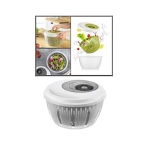 Flora Pratik Salata Ve Sebze Kurutucu 4,5 Litre, Meyve Sebze Marul Yeşillik Yıkama Kurutma Kabı Antrasit