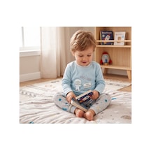 Mother Love %100 Organik Bebek Pijama Takımı 3 - 36 Ay Mavi