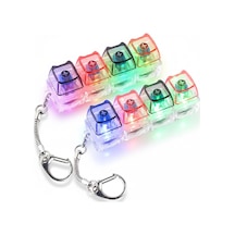 2 Adet Klavye Fidget Oyuncak, Led Işıkları İle Fidget Anahtarlık Klavye, Kedi Şekli Klavye Deko