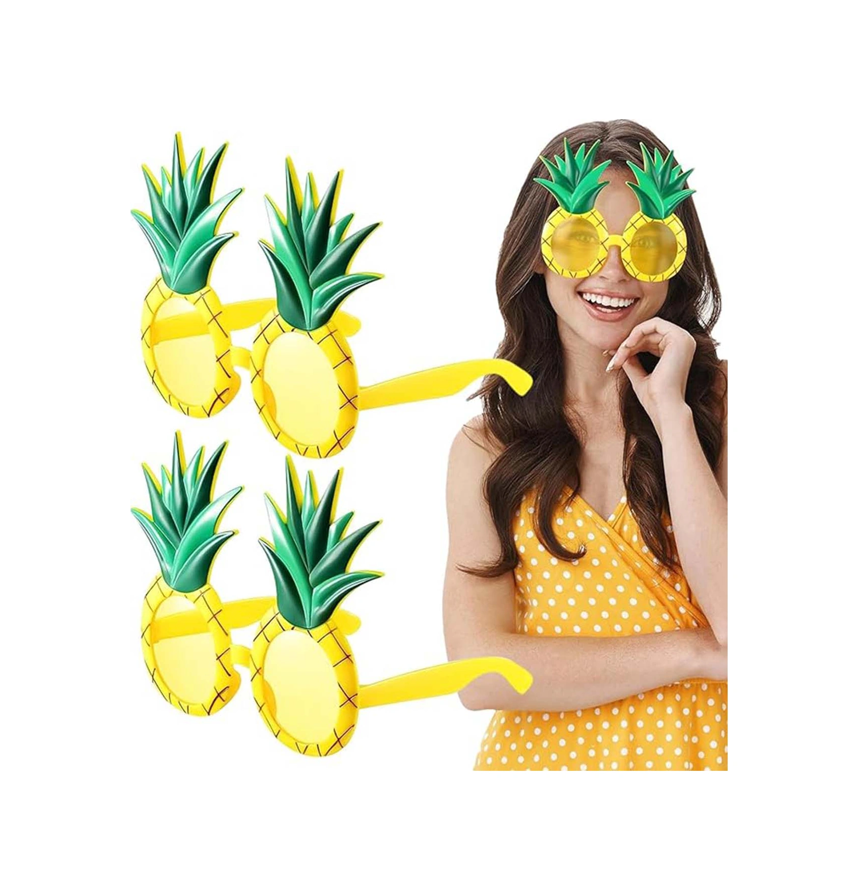 Tropikal Hawaii Ananas Şekilli Parti Gözlüğü 9.5 X 14 Cm - Zmff-571206 18