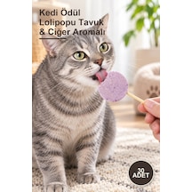 30 Adet Kedi Ödül Lolipopu Tavuk & Ciğer Aromalı