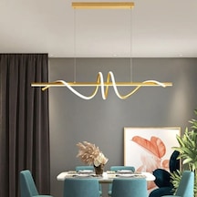 Ulupinar / 100 Cm / Gold Gövde / Sarkıt Avize / 3 Renk Işık Gold Boya