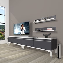 Decoraktiv Eko 200t Mdf Silver Tv Ünitesi Tv Sehpası Beyaz - Antrasit