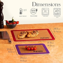 Maoyaya Silikon Pişirme Mat Seti - 2 Yarım + 1 Çeyrek Yaprak, Yapışmaz, Bpa Free, Profesyonel Fırın Tepsisi Diğer