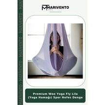 Premium Woo Yoga Fly Lila Yoga Hamağı Spor Nefes Denge