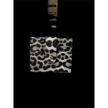 Bonita Leopar Desenli Kadın Mini Cüzdan-fermuarlı Bozuk Para Bölmeli,kartlık Ve Cüzdan Siyah