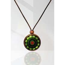 Mandala Ahşap Kolye N11.29036 Gümüş