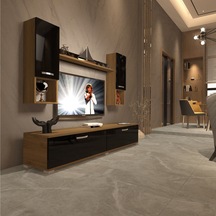Decoraktiv Eko 5da Mdf Std Tv Ünitesi Tv Sehpası Pera - Siyah