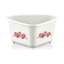 Özmet Çiçek Desenli Süzgeçli Lavabo Çöp Kutusu