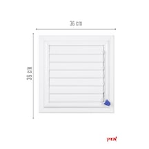 Alüminyum Banyo Wc Havalandırma Menfezi 36x36 Beyaz Seri