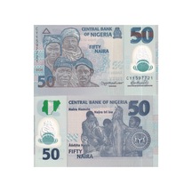 Nijerya 2024 Yılı 50 Naira Yabancı Polimer Kağıt Para Çil Unc Koleksiyon Para