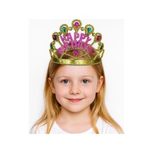 Altın Renk Happy Birthday Yazılı Doğum Günü Tacı 60 Cm Yetişkin