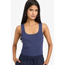 Defacto 26y801003967 Lacivert Kadın Kolsuz T-shirt F7818ax/nv241