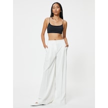 Koton Basic İnce Askılı Crop Atlet Slim Fit Siyah 4sak10703ek Siyah