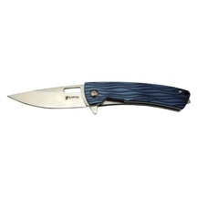 Gear Aculus F004 Bl Mavi Kurtarma / Kamp Çakı 18cm - Yarı Otomatik, Cam Kırma Aparatlı, Kemerlikli, Kutulu Çok Renkli
