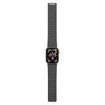 Watch Ultra 49mm Uyumlu Kordon Youngkit Klasik Magnetik Tak Çıkar Soft Strap Kayış Gri