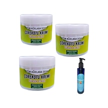 Hintohu Çörek Otu Kremi 100 Ml X 3 Adet / Çilekli Vücut Masaj Bakım Yağı 125 Ml