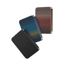 Keephone Apple Samsung Uyumlu Kevlar Fiber Tasarım 10.000 Mah 22.5w Usb 20w Type-c Ve 15w Kablosuz Şarj Magsafe Powerbank Sarı - Siyah