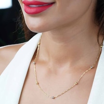 925 Ayar Papatya Silver Dorica Kolye Rose,gold,rodaj Gümüş