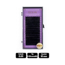 Ocean 0.05d Dramatik Kıvrım 10 Mm Soft Eyelash Doğal İpek Kirpik 16'lı