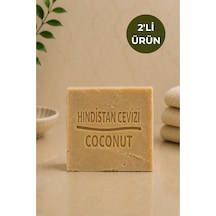 2'li Doğal Hindistan Cevizi Sabunu 120-140 Gr El Yapımı Bitkisel Yüz, Vücut Ve Saç Temizleme Sabunu - 901029494 Diğer