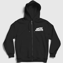 Presmono Unisex Logo Arctic Monkeys Fermuarlı Kapüşonlu Sweatshirt Siyah Presmono Unisex Logo Arctic Monkeys Fermuarlı Kapüşonlu Sweatshirt Siyah