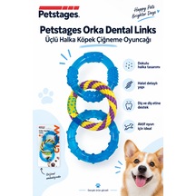 Petstages Orka Dental Links Üçlü Halka Köpek Çiğneme Oyuncağı